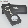 Sublimation blank crystal keychain with white coating good for promotion brithday gift